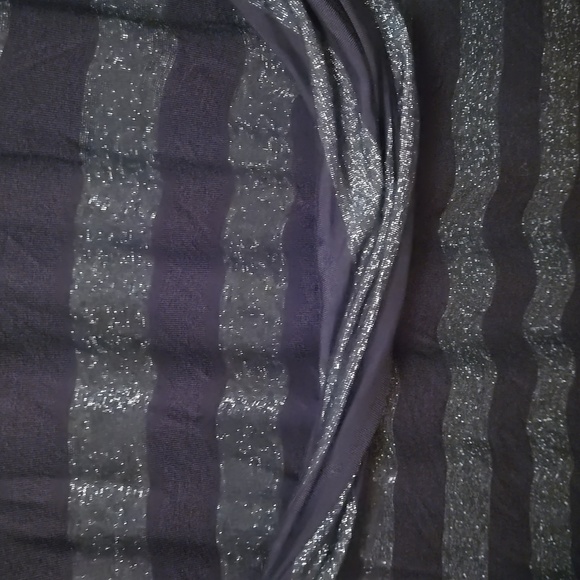 Tommy Hilfiger long sleeve stripped black and metallic midi dress. Women's Sz 16 - Picture 5 of 10